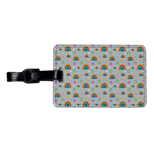 Rainbows and Stars Pattern Travel Faux Leather Luggage Tag