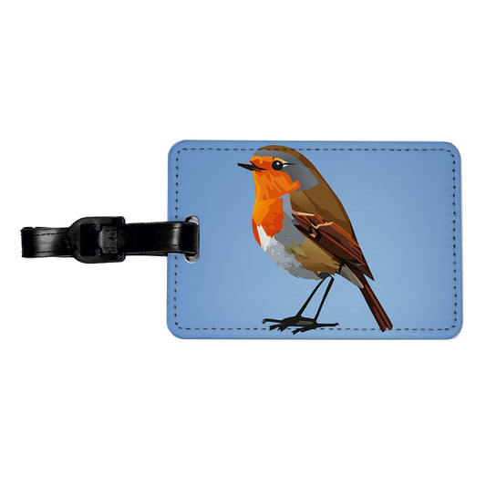 Robin Bird Travel Faux Leather Luggage Tag