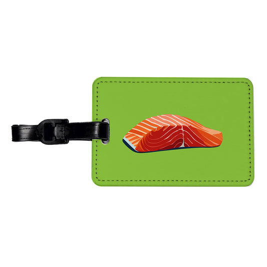Salmon Fresh Fish Fillet Sockeye Atlantic Travel Faux Leather Luggage Tag
