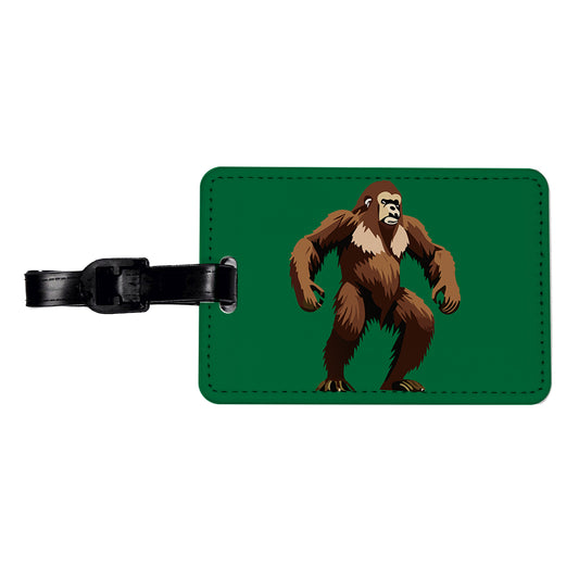 Sasquatch Bigfoot Standing Travel Faux Leather Luggage Tag