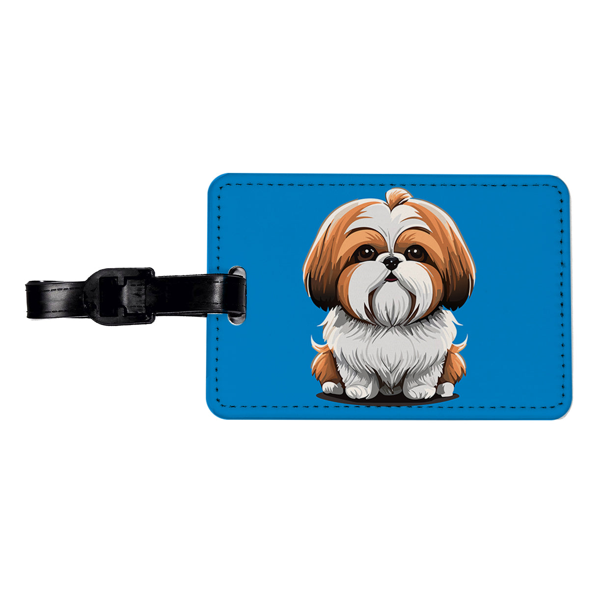Shih Tzu Dog Adorable Travel Faux Leather Luggage Tag