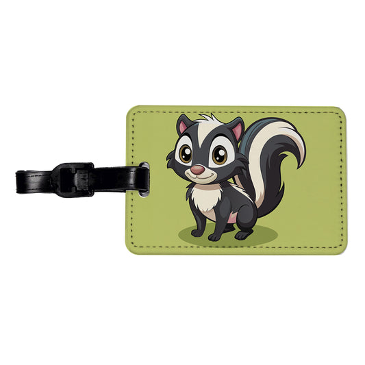 Skunk Cute Travel Faux Leather Luggage Tag