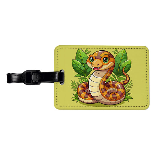 Snake Cute Travel Faux Leather Luggage Tag