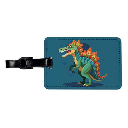 Spinosaurus Dinosaur Travel Faux Leather Luggage Tag