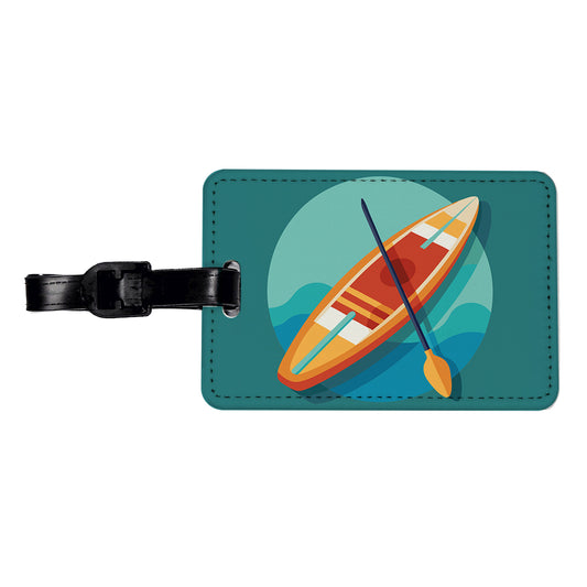 Stand Up Paddle Board Boarding SUP Travel Faux Leather Luggage Tag