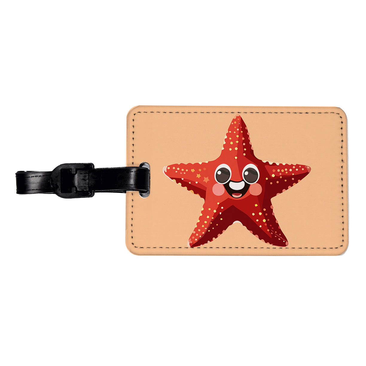 Starfish Star Fish Ocean Animal Funny Travel Faux Leather Luggage Tag