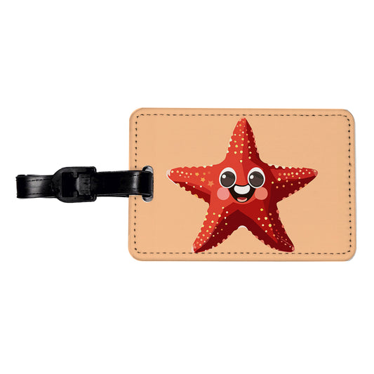 Starfish Star Fish Ocean Animal Funny Travel Faux Leather Luggage Tag