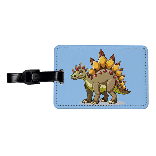 Stegosaurus Dinosaur Travel Faux Leather Luggage Tag
