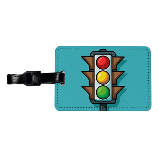 Stop Light Colorful Travel Faux Leather Luggage Tag