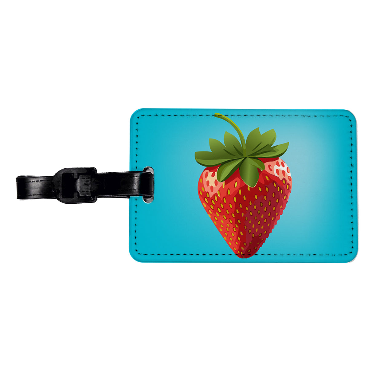 Strawberry Fruit Travel Faux Leather Luggage Tag