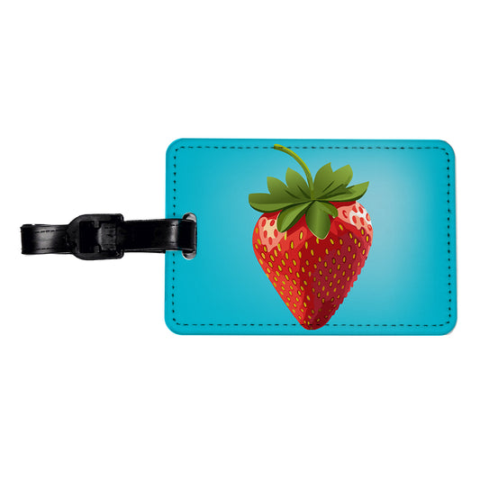 Strawberry Fruit Travel Faux Leather Luggage Tag