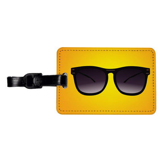 Sunglasses Black Summer Vacation Travel Faux Leather Luggage Tag