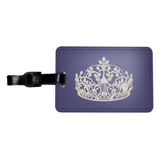 Tiara Princess Queen Royalty Travel Faux Leather Luggage Tag