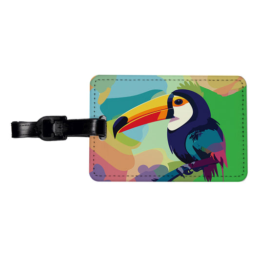 Toucan Tucan Tropical Bird Travel Faux Leather Luggage Tag