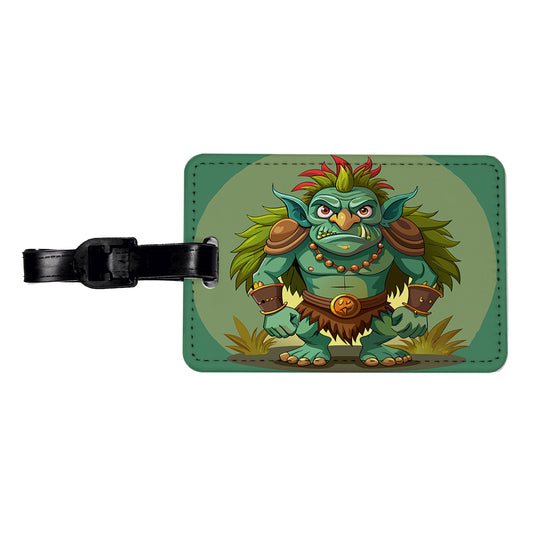 Troll Ogre Ugly Travel Faux Leather Luggage Tag