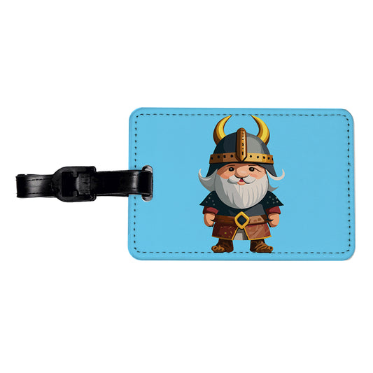 Viking Cute Standing Travel Faux Leather Luggage Tag