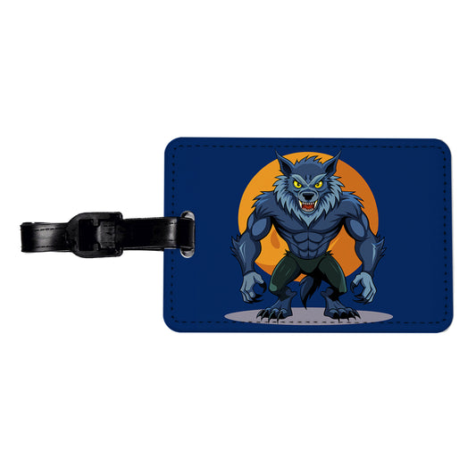 Werewolf Scary Travel Faux Leather Luggage Tag