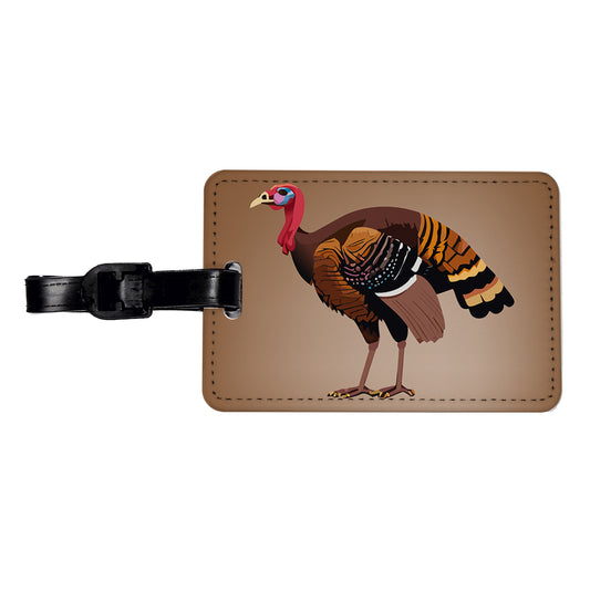 Wild Turkey Profile Travel Faux Leather Luggage Tag