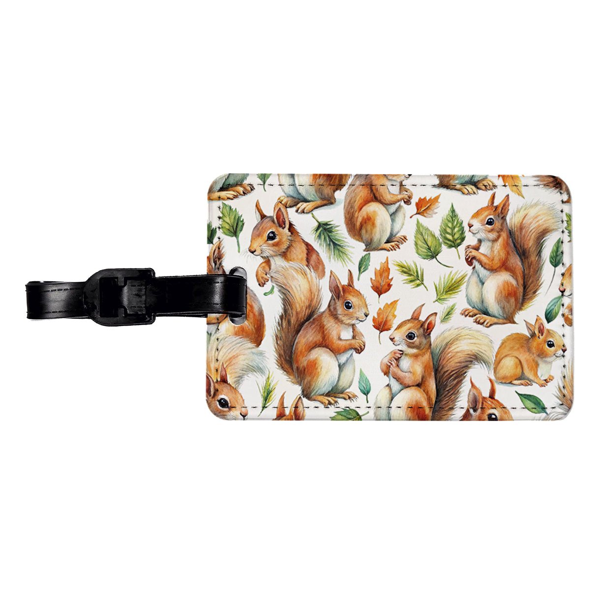 Bunch Of Squirrels Travel Faux Leather Luggage Tag