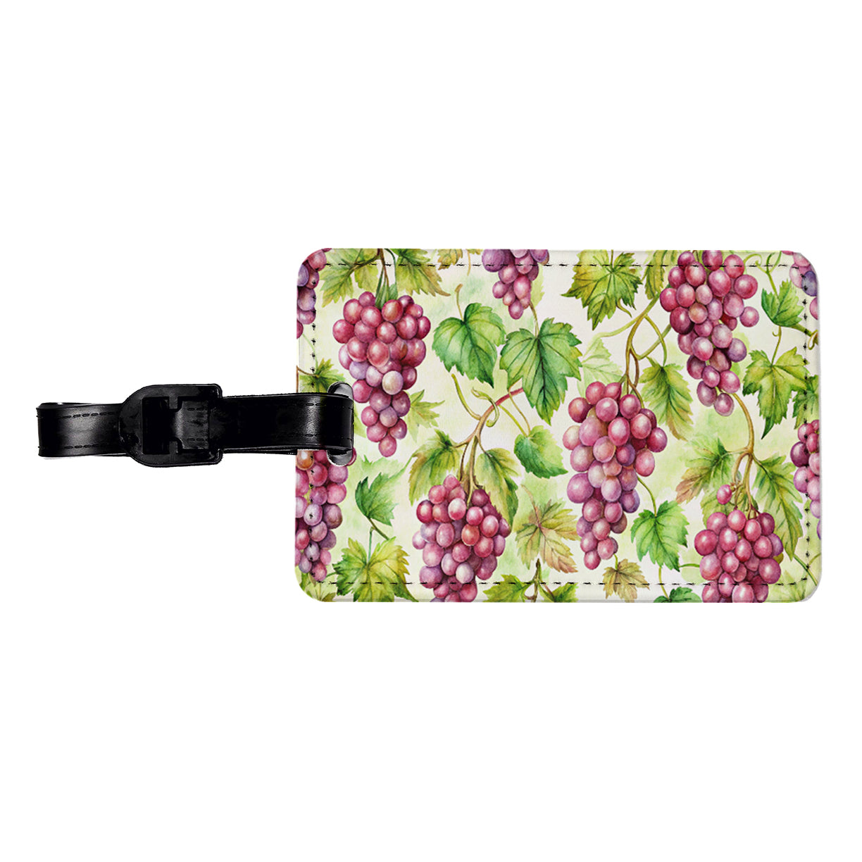 Bunches Of Purple Grapes Travel Faux Leather Luggage Tag