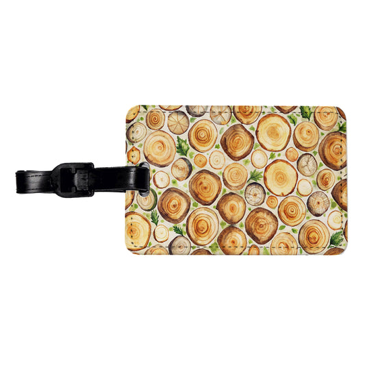 Lots Of Logs Travel Faux Leather Luggage Tag