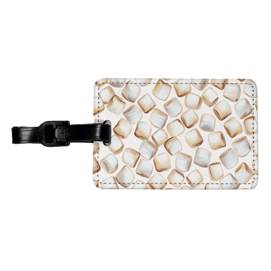 Lots Of White Marshmallows Travel Faux Leather Luggage Tag