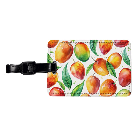 Mangos Fruit Watercolor Travel Faux Leather Luggage Tag
