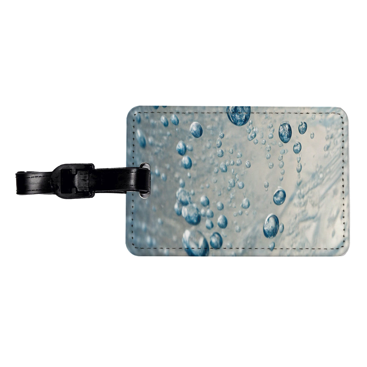 Water Liquid Closeup Funny Travel Faux Leather Luggage Tag