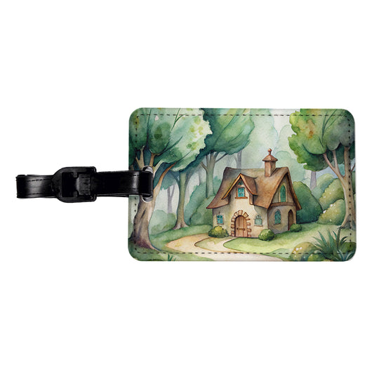 House Shire In The Woods Travel Faux Leather Luggage Tag