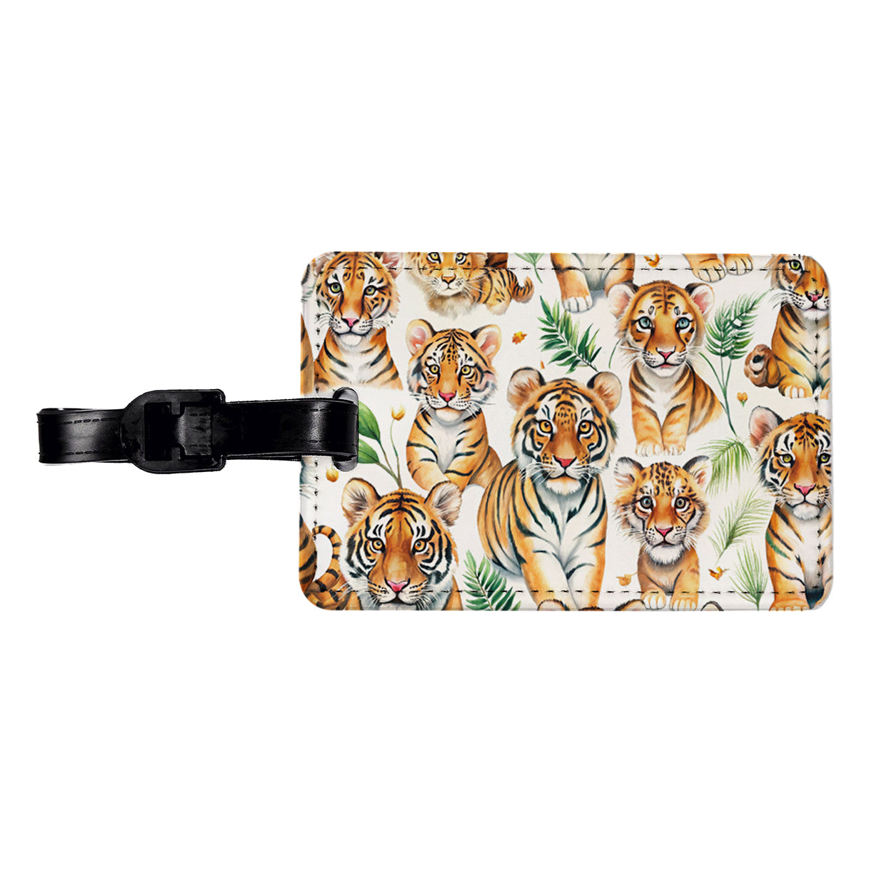 Lots Of Sweet Bengal Tigers Travel Faux Leather Luggage Tag
