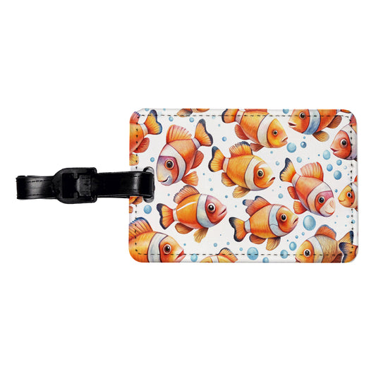 Lots Of Sweet Clownfish Travel Faux Leather Luggage Tag