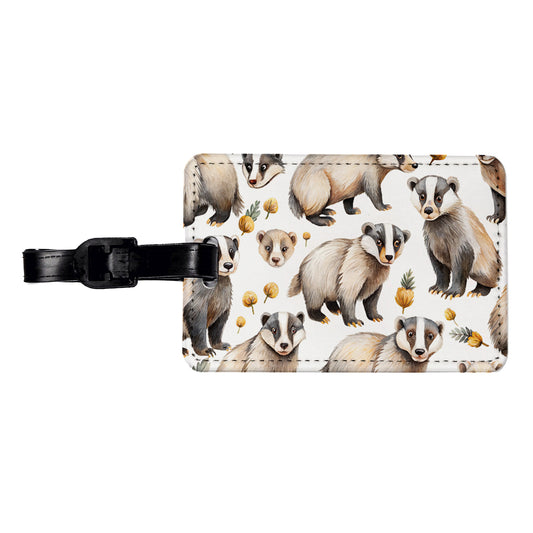 Lots Of Sweet Honey Badgers Travel Faux Leather Luggage Tag