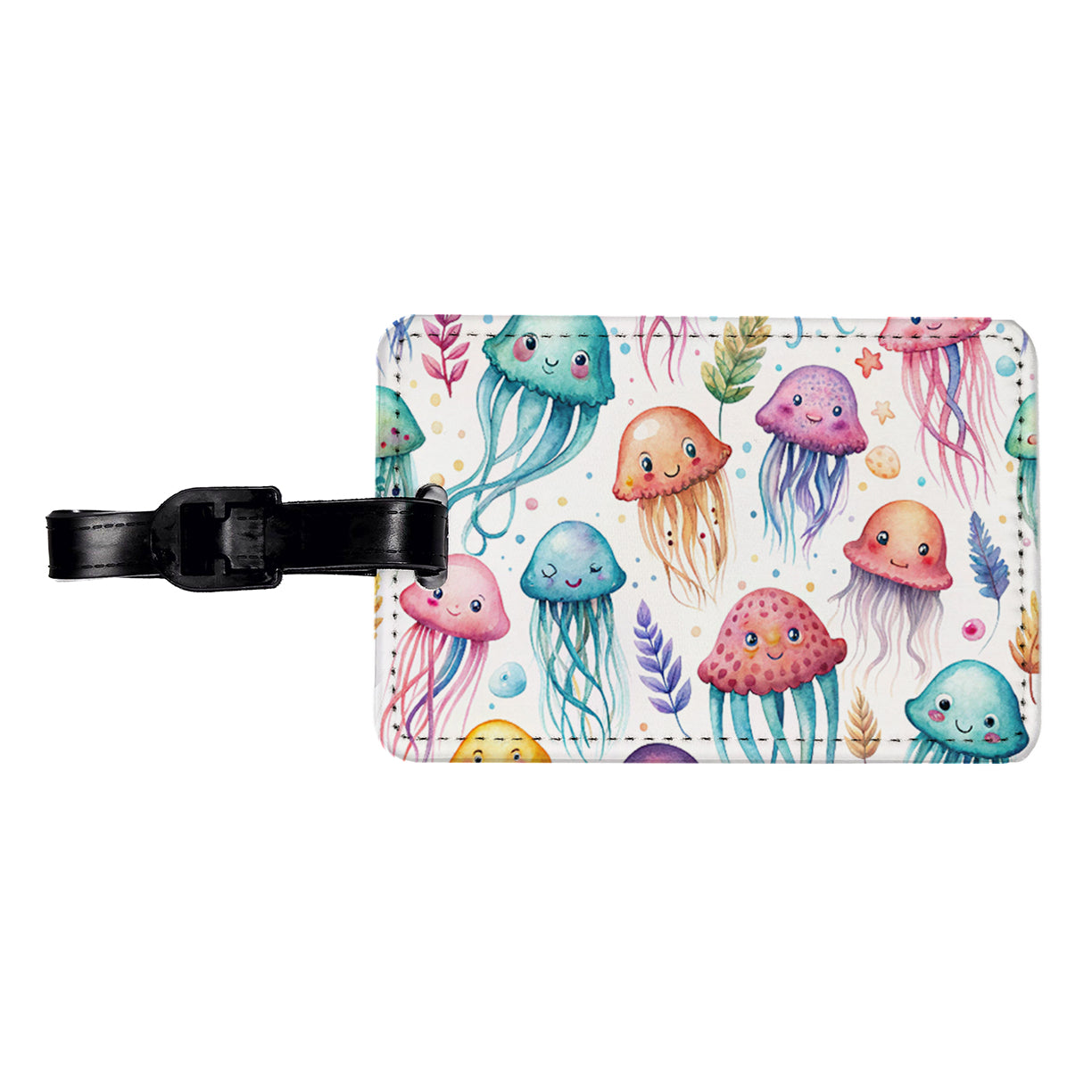 Lots Of Sweet Jellyfish Travel Faux Leather Luggage Tag