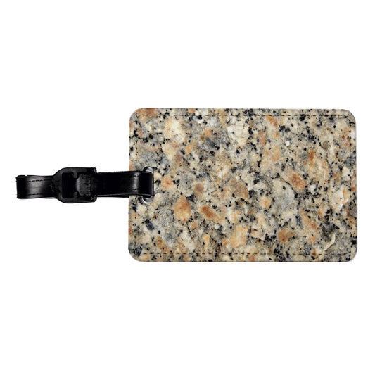 Sleek Faux Granite Travel Faux Leather Luggage Tag