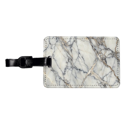 Sleek Faux Marble Travel Faux Leather Luggage Tag