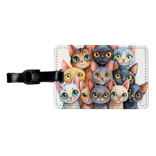 Sweet Bombay Cats Travel Faux Leather Luggage Tag