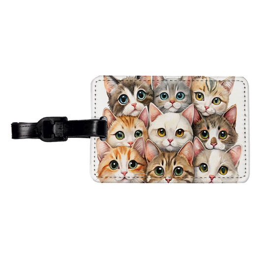 Sweet Javanese Cats Travel Faux Leather Luggage Tag