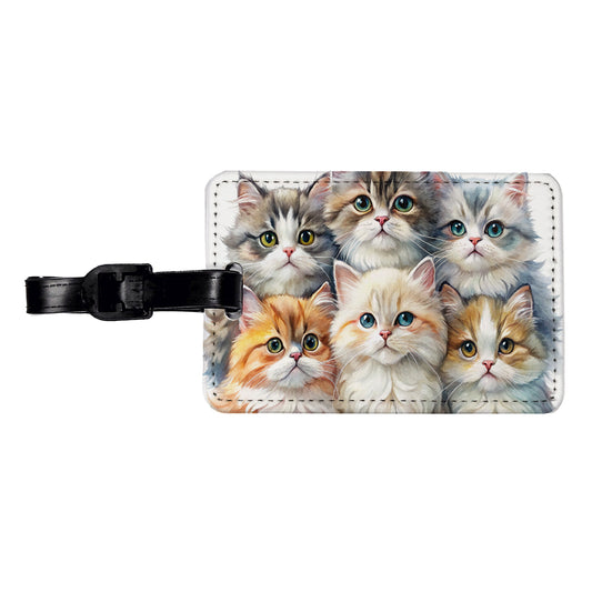 Sweet Persian Cats Travel Faux Leather Luggage Tag