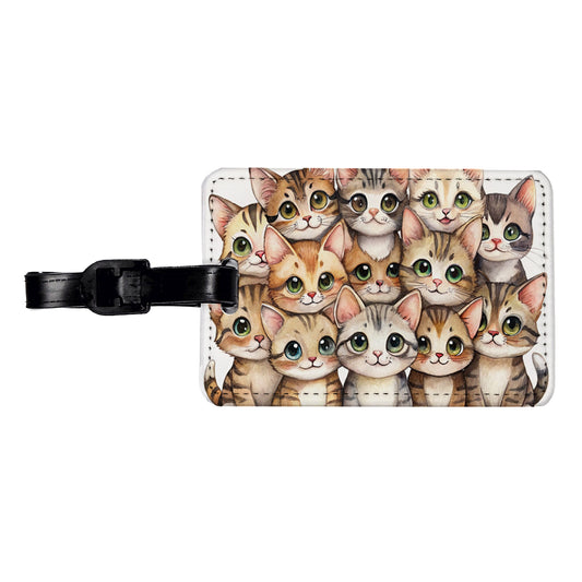 Sweet Sokoke Cats Travel Faux Leather Luggage Tag