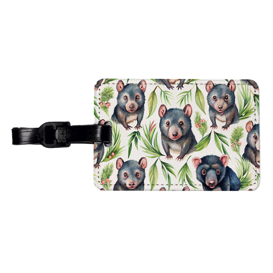 Sweet Tasmanian Devils Travel Faux Leather Luggage Tag