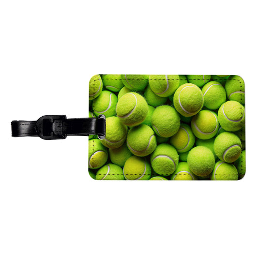 Lots Of Tennis Balls Travel Faux Leather Luggage Tag