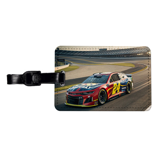 Racing Car Track Travel Faux Leather Luggage Tag