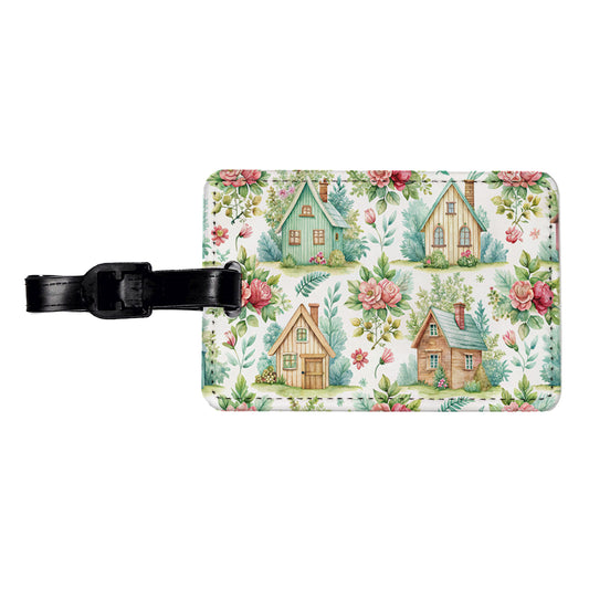 Cottagecore Adorable Homes In Country Travel Faux Leather Luggage Tag
