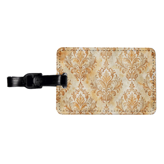 Elegant Wallpaper Travel Faux Leather Luggage Tag