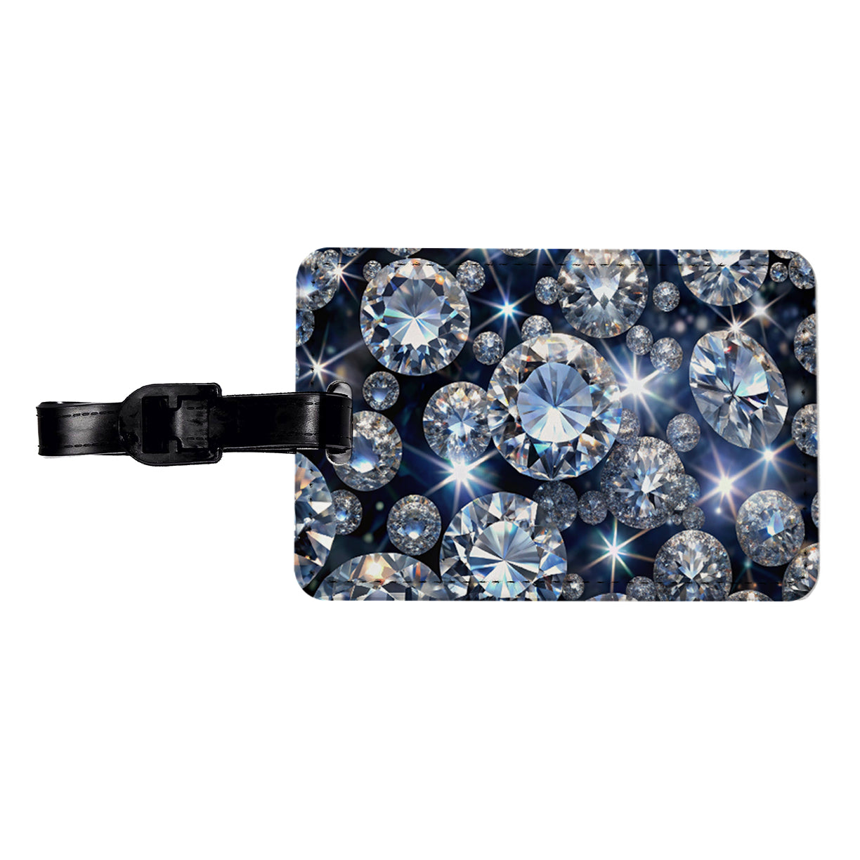 Lots Of Diamonds Travel Faux Leather Luggage Tag