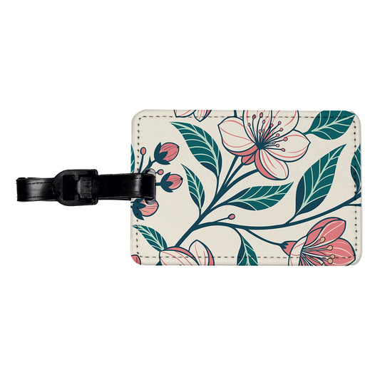 Lovely Flowers Twining Travel Faux Leather Luggage Tag