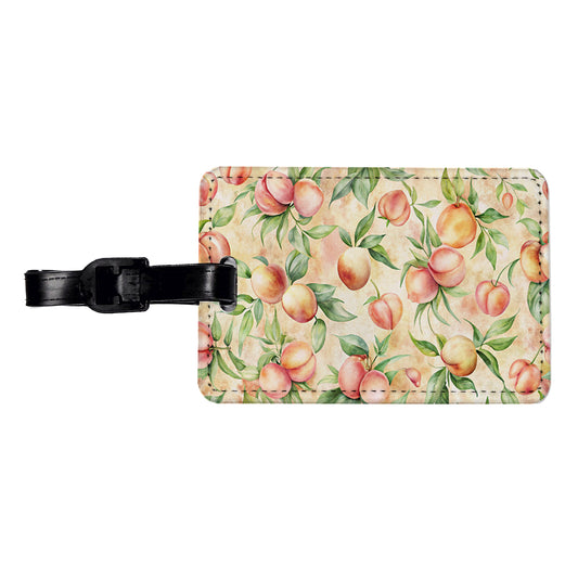 Peaches And Cream Wallpaper Travel Faux Leather Luggage Tag