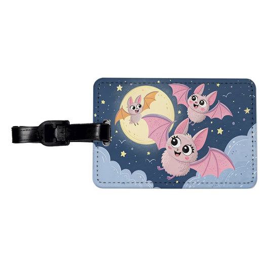 Kawaii Bats Travel Faux Leather Luggage Tag