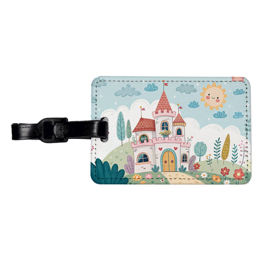 Kawaii Cute Castle Travel Faux Leather Luggage Tag