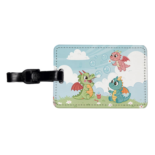 Kawaii Dragons Cute Travel Faux Leather Luggage Tag